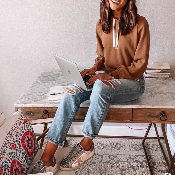 Madewell Bubblesleeve Hoodie Crop 